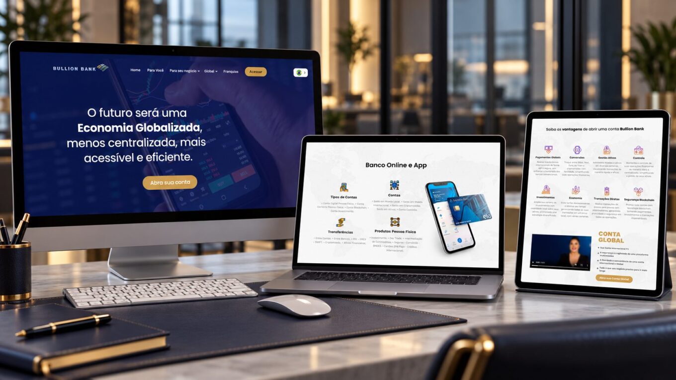 Bullion Bank – Banco Digital – tela 1