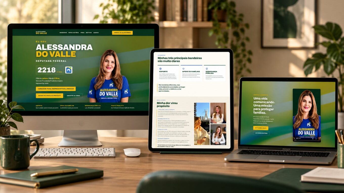 Alessandra do Valle – Site de Campanha – tela 1