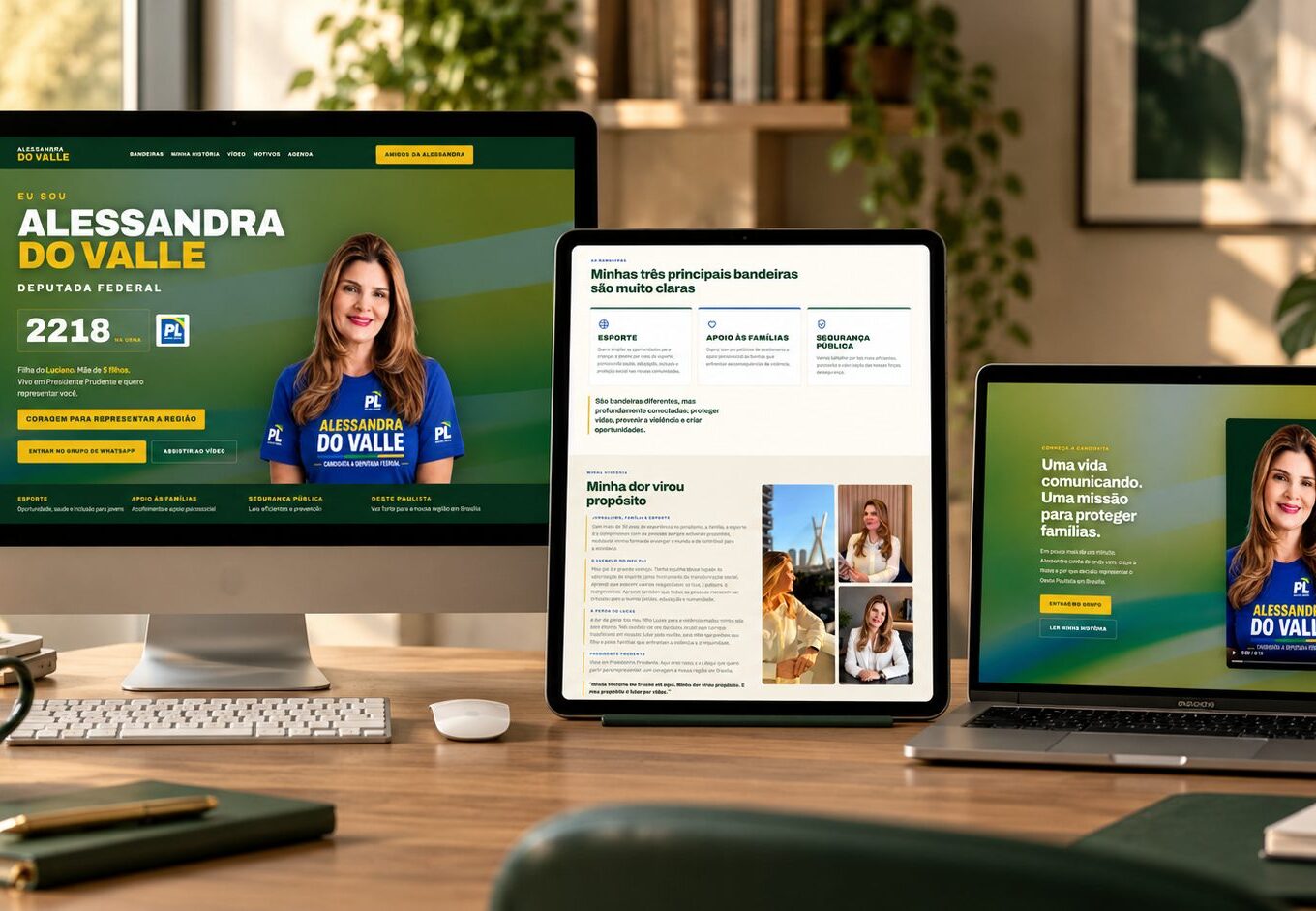 Alessandra do Valle – Site de Campanha – tela 1