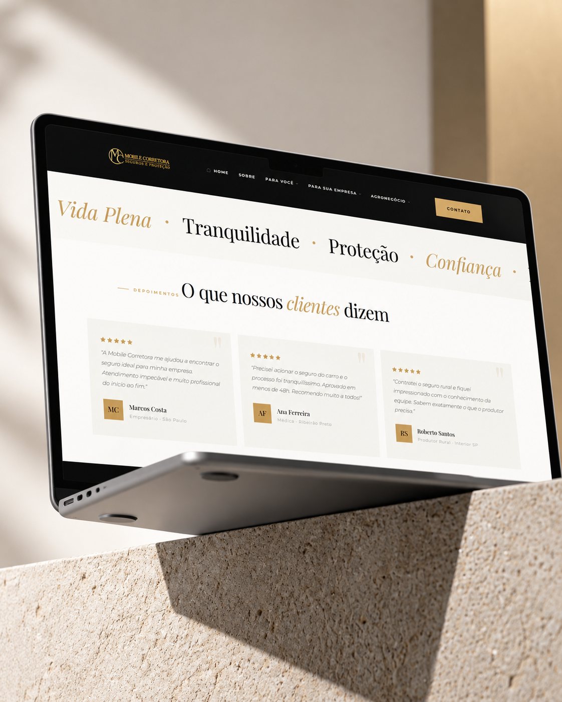 Site da Mobile Corretora