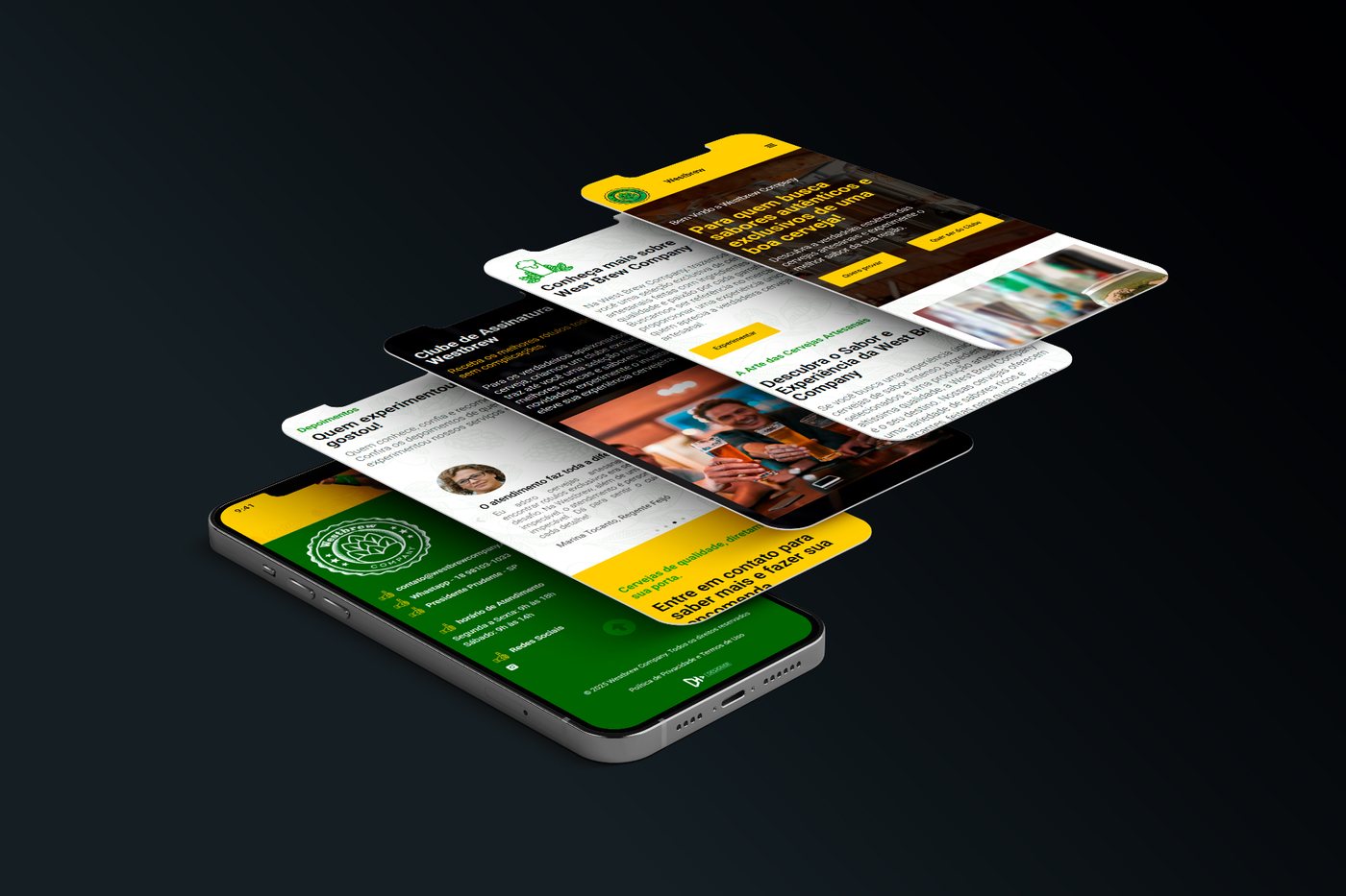 Site da Westbrew no celular